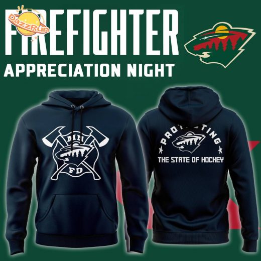 Minnesota Wild 2024 Firefighter Appreciation Night Limited Edition Hoodie