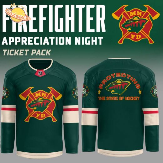 Minnesota Wild 2024 Firefighter Appreciation Night Limited Edition Jersey