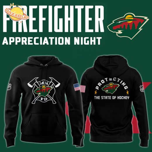 Minnesota Wild 2024 Firefighter Appreciation Night Premium Limited Edition Hoodie