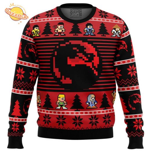 Mortal Kombat Christmas Ugly Sweater Holiday Fighter Edition