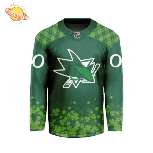 NHL San Jose Sharks St. Patrick’s Day V-shaped Jersey