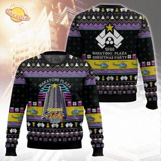 Nakatomi Plaza Christmas Party Die Hard Ugly Sweater 1988 Edition