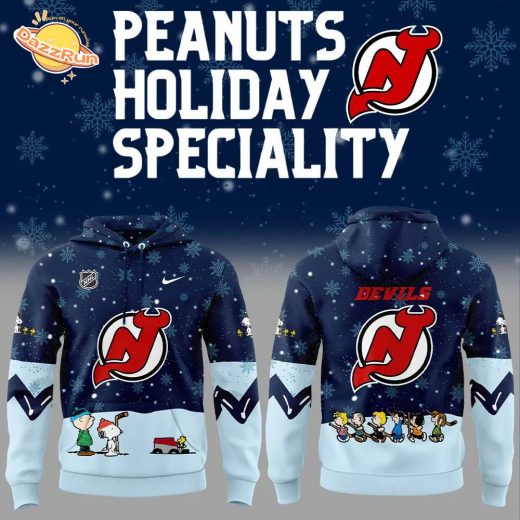 New Jersey Devils Peanuts & Snoopy Night Nike Hoodie – 2024 Edition