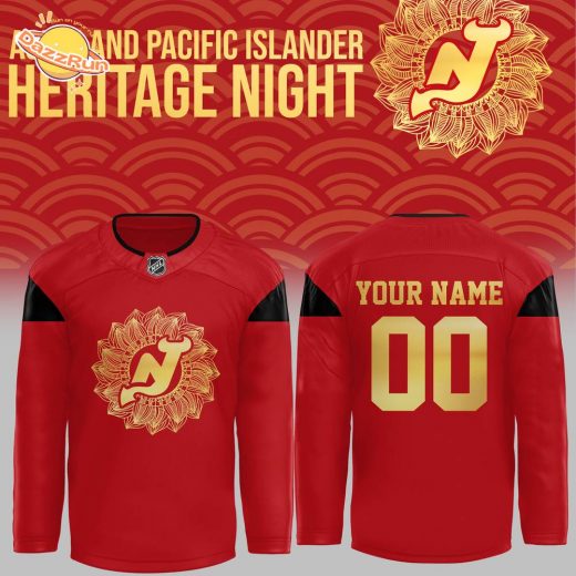 New Jersey Devils Special Asian and Pacific Islander Heritage Night 2025 Jersey (Custom Name & Number) Version 2