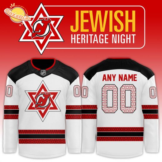 New Jersey Devils x Jewish Heritage Night 2024 Premium Limited Edition Custom Jersey