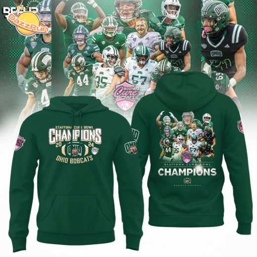 Ohio Bobcats CURE Bowl 2024 Champions Hoodie