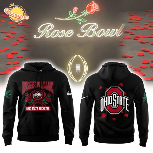 Ohio State Rose Bowl Game 2025 Playoff Hoodie Black Edition