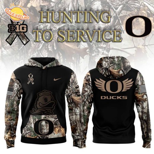 Oregon Ducks 2024 Camo Hunting Nike Football Hoodie