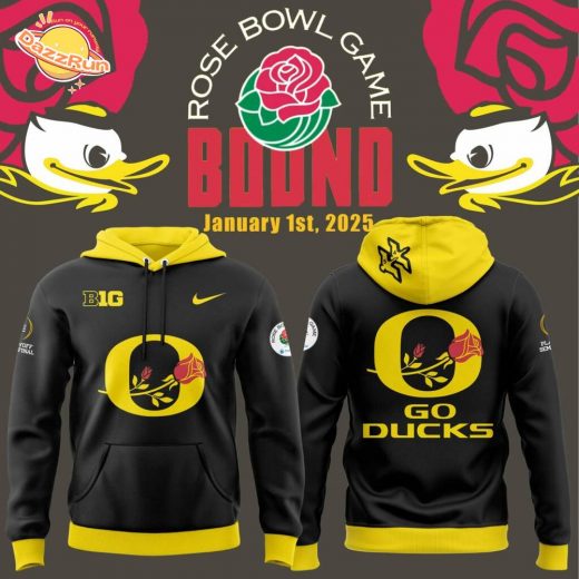 Oregon Ducks 2024 Rose Bowl Game Limited Edition Pullover Hoodie (Version 2)