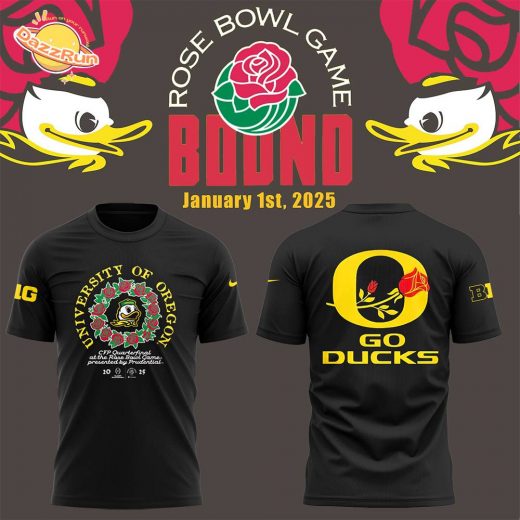 Oregon Ducks 2024 Rose Bowl Game T-Shirt Limited Edition