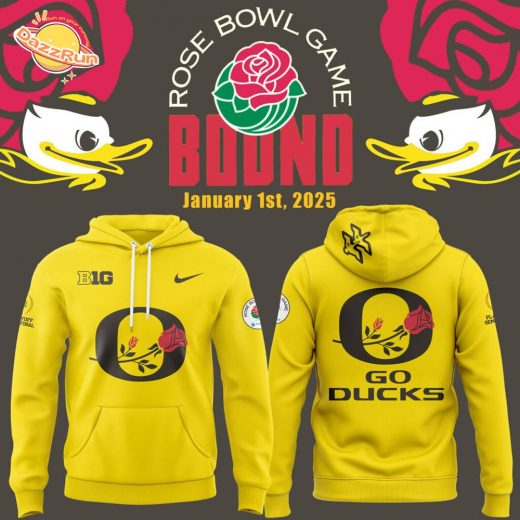 Oregon Ducks 2024 Rose Bowl Premium Pullover Hoodie