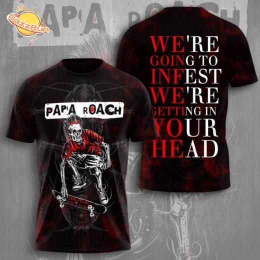 Papa Roach 3D Apparel T-Shirt (Limited Edition Rock Merchandise)