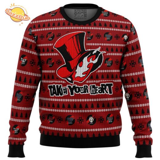 Persona 5 Take Your Heart Ugly Christmas Sweater