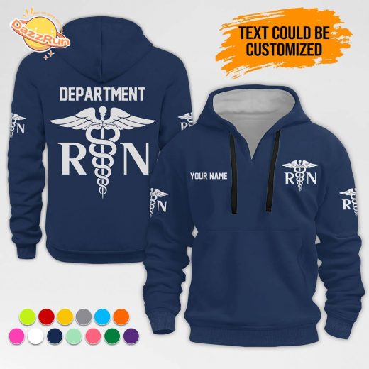 Personalized Nurse RN 2D Printed Hoodie | Custom Name Medical Hoodie