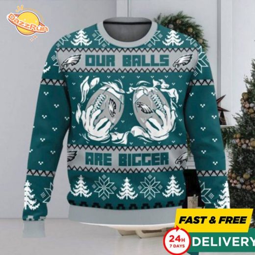 Philadelphia Eagles Ball Ugly Christmas Sweater – 3D Printed Men & Women Christmas Gift