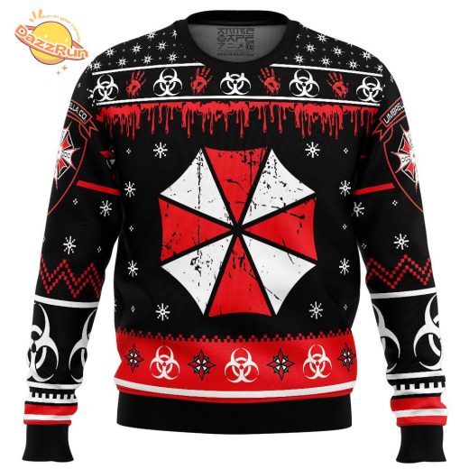 Resident Evil Umbrella Co. Christmas Ugly Sweater