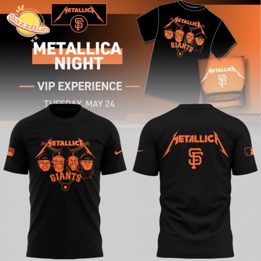 San Francisco Giants 2025 Metallica x Giants Limited Edition Black T-Shirt