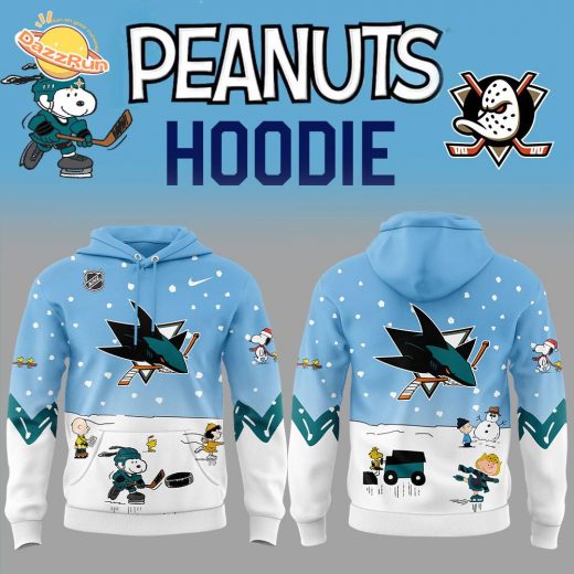 San Jose Sharks Peanuts & Snoopy Night Nike Hoodie – 2024 Edition