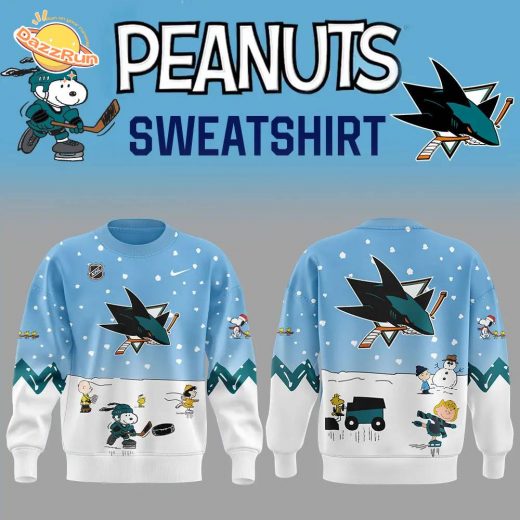 San Jose Sharks Peanuts & Snoopy Night Nike Sweatshirt – 2024 Edition