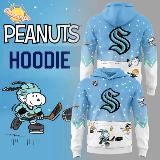 Seattle Kraken Peanuts & Snoopy Night Nike Hoodie – 2024 Edition