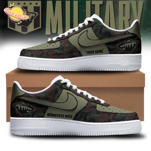 Special Military Appreciation NHL Minnesota Wild AF1 Sneakers – 2024 Edition