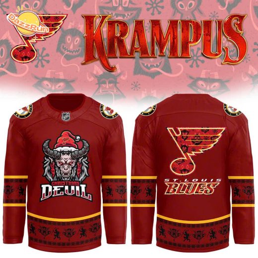 St. Louis Blues 2024 NHL Christmas Devil Krampus Holiday Premium Jersey