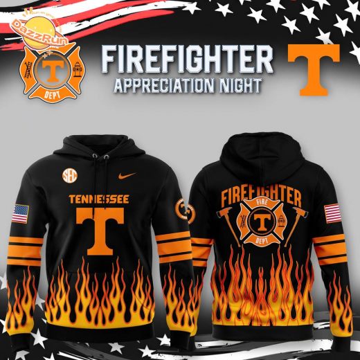 Tennessee Volunteers Football x 2024 Firefighter Appreciation black Night Premium Limited Hoodie