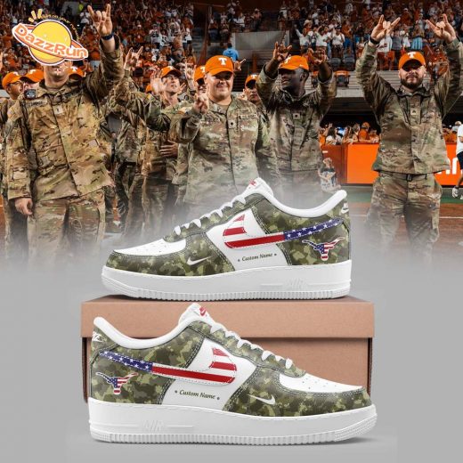 Texas Longhorns 2024 U.S. Military Custom Name Air Force Shoes