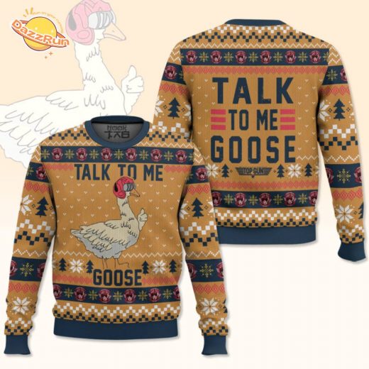 Top Gun Talk To Me Goose Ugly Christmas Sweater