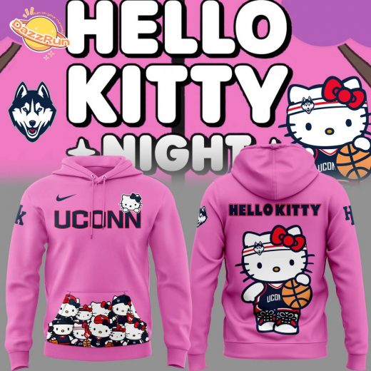 UConn Women’s Basketball Hello Kitty Pink 2024 Hoodie