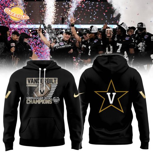 Vanderbilt Commodores 2024 Birmingham Bowl Champions Hoodie – Special Edition