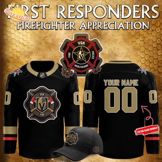 Vegas Golden Knights 2024 Firefighter Appreciation Night Personalized Jersey