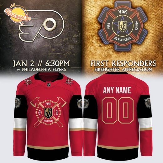 Vegas Golden Knights Special Firefighter Hockey Jersey 2024