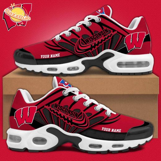 Wisconsin Football Personalized Air Max Plus Sneakers – Custom 2024