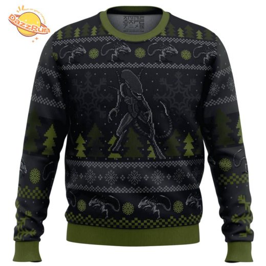 Xenomorph Christmas Bug Hunt Ugly Sweater