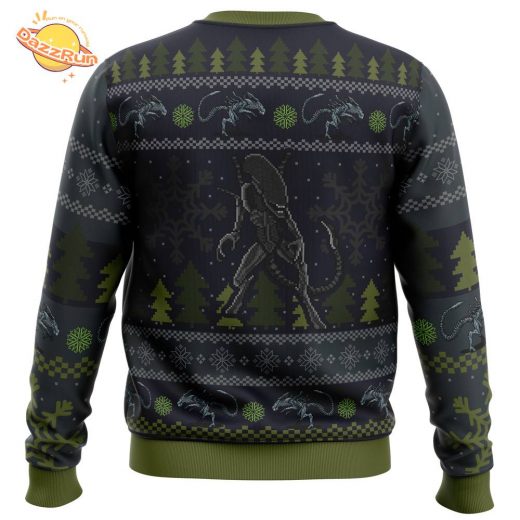 Xenomorph Christmas Bug Hunt Ugly Sweater