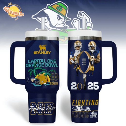 40oz Tumbler With Handle – Capital One Orange Bowl, Fighting Irish