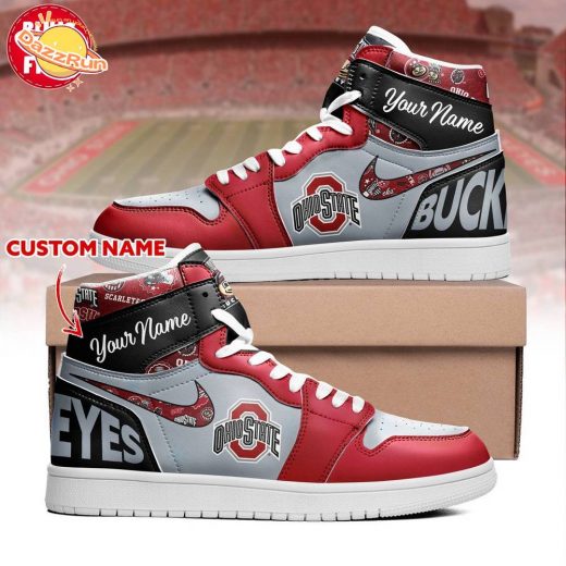 Air Jordan 1 Ohio State Custom Name Edition Shoes