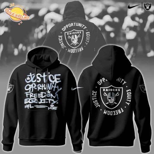 Antonio Pierce NFL Las Vegas Raiders Justice Opportunity Equity Freedom Hoodie