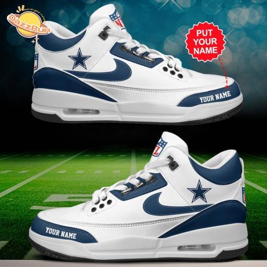 Dallas Cowboys Air Jordan 3 Shoes Personalized – Custom Team Sneakers