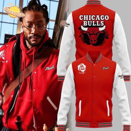 Derrick Rose Night Chicago Bulls Baseball Jacket 2024