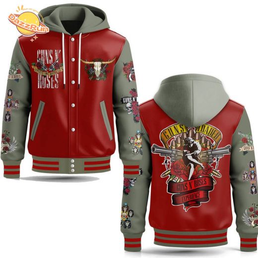 GUNN’S ROSE Hooded Baseball Jacket – Premium Design