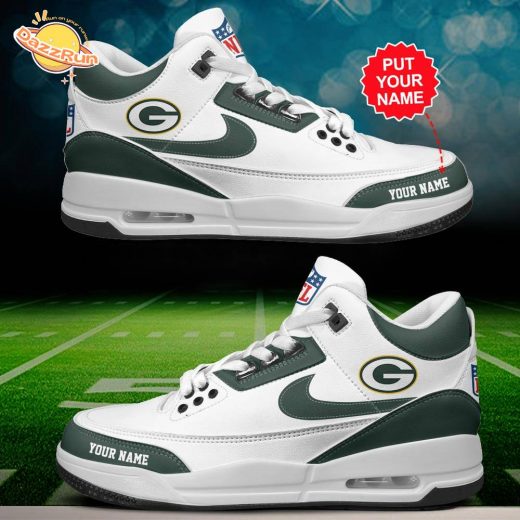 Green Bay Packers Air Jordan 3 Shoes Personalized – Custom Team Sneakers