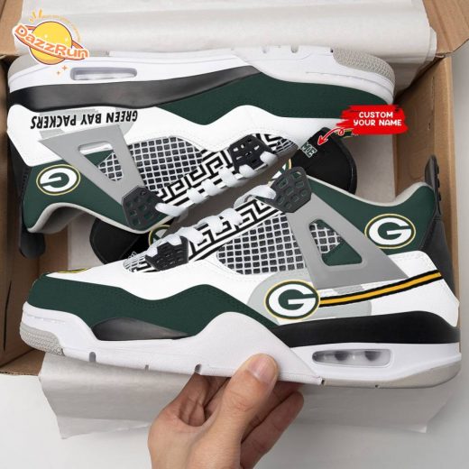 Green Bay Packers Air Jordan 4 Sneakers – Custom Sports Footwear