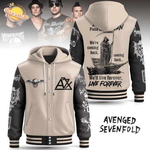 Hooded Baseball Jacket Avenged Sevenfold Band Edition