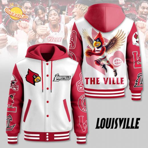 Hooded Baseball Jacket – NCAA Louisville Cardinals The Ville