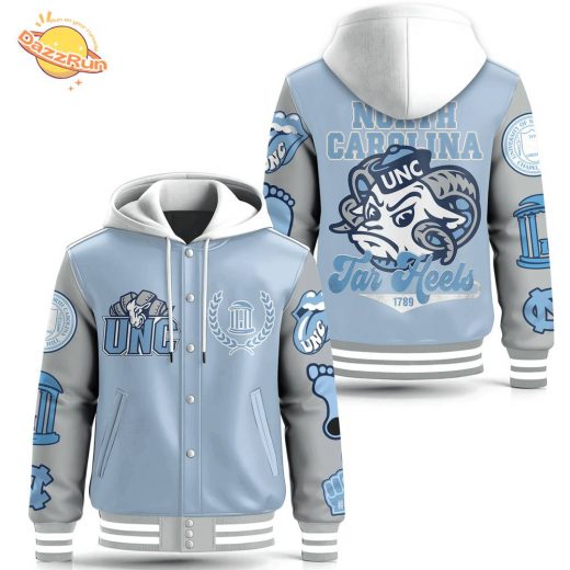 Hooded Baseball Jacket north carolina