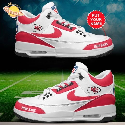 Kansas City Chiefs Air Jordan 3 Shoes Personalized – Custom Football Shoes