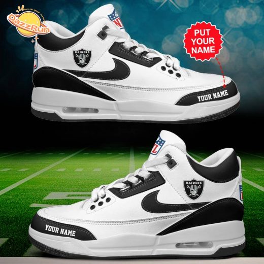 Las Vegas Raiders Air Jordan 3 Shoes Personalized – Limited Edition Team Shoes