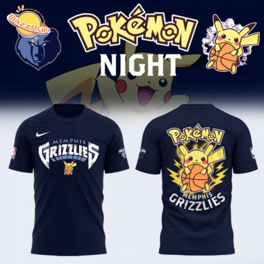 Limited Edition Memphis Grizzlies x Pokémon Night T-shirt 2025